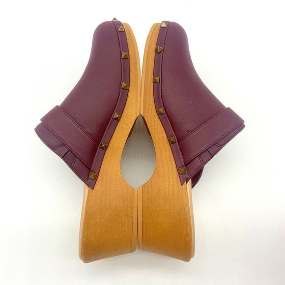 Torrid Burgundy Studded Mini Clog Women's Shoes Size 9 Wide Width - Picture 5 of 9